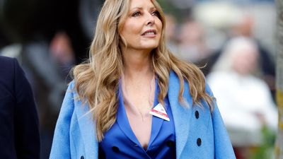 Forget plain power suits! Carol Vorderman's cobalt blue tailoring is a breath of fresh air