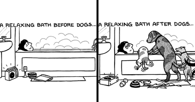 Living With Dogs Summed Up In 32 Comics By “Off The Leash” (New Pics)