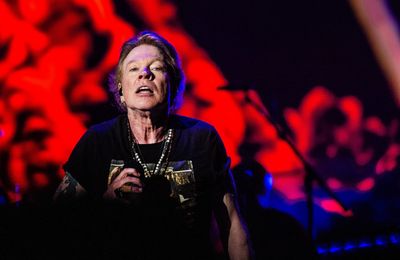 Axl Rose kicks new drummer Isaac Carpenter's drum kit and storms off stage at Argentina gig