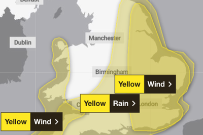 UK braces for 75mph winds and heavy rain after Met Office issues weather warning