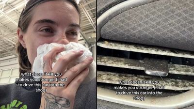 Mechanic arrives to work on customer’s Chevy and can barely enter the vehicle. Her disgust is instant