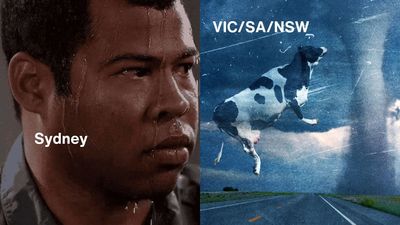 VIC, SA & Parts Of NSW Brace For Damaging Winds While Sydney Braces For Its Hottest Day