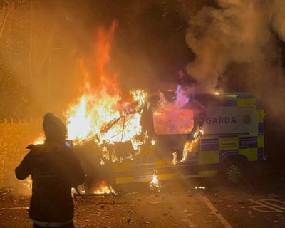 Dublin police condemn ‘thuggery’ after protest outside hotel housing asylum seekers turns violent
