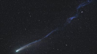 Superbright 'Comet Lemmon' gets its tail temporarily torn to pieces by solar wind