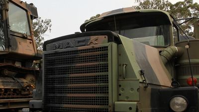 Military truck involved in crash as driver hospitalised