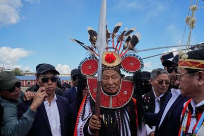 A Naga rebel leader in India's northeastern state returns home after five decades, in photos
