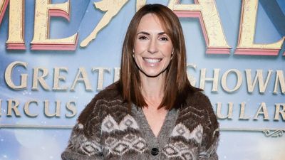 Alex Jones gives white jeans a wintery makeover with Zara Fair Isle cardigan and comfy ballet flats