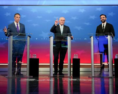 New York City mayoral debate: Mamdani, Sliwa and Cuomo trade jabs over Israel, rent and Trump – as it happened