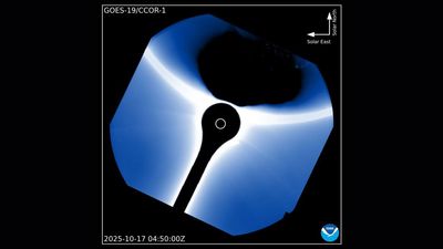 Earth photobombs the sun in satellite image | Space photo of the day for Oct. 23, 2025