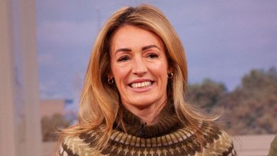 Forget jeans and a jumper, Cat Deeley’s cosy Fair Isle knit is the perfect piece to style with skirts and knee-high boots
