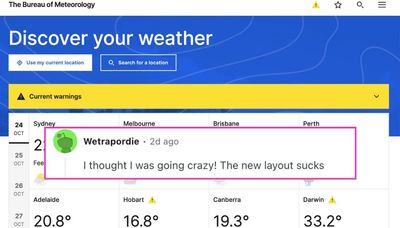 Federal Govt Has Called For Urgent Review Of BOM’s $4M Website Redesign After Complaints