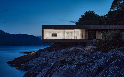 Clean lines and a connection with nature: the modernist beach house jutting out over a Scottish loch