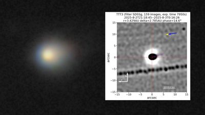 Interstellar comet 3I/ATLAS blasts a jet towards the sun in new telescope image
