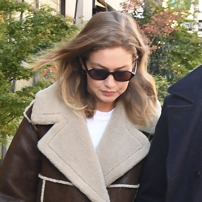 Gigi Hadid Gets a Head Start on Après Ski Style in a $695 Shearling Coat