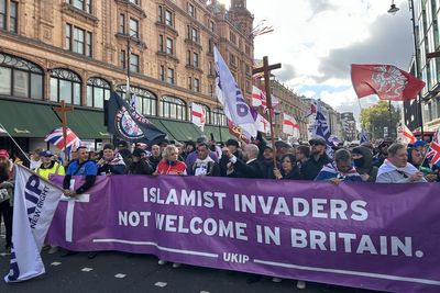 Four counter-protesters arrested during Ukip march in central London
