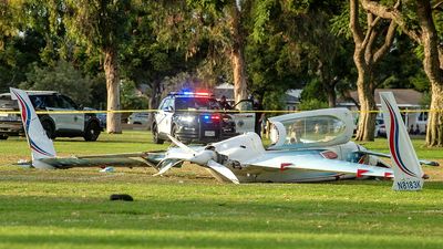 Deaf California woman took her dog for a walk in a soccer field. Seconds later, a crashing plane came straight for her