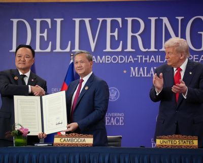Trump oversees Thailand-Cambodia ceasefire signing as Asia tour gets under way