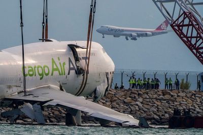 Main wreckage of cargo plane recovered from Hong Kong waters after deadly crash