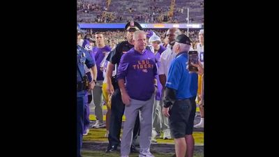 Brian Kelly Had Awkward On-Field Moment After LSU’s Ugly Loss to Texas A&M