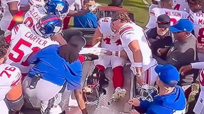 Jaxson Dart Made Sure to Send Cam Skattebo Off With Special Handshake After Injury