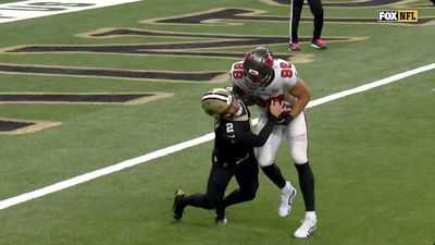 Spencer Rattler Got Absolutely Flattened After Throwing Disastrous Pick-Six vs. Bucs