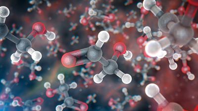 Space radiation can produce some organic molecules detected on icy moons