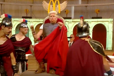 Trump portrayed as triumphant, McDonald’s-loving Roman emperor in Israeli comedy sketch