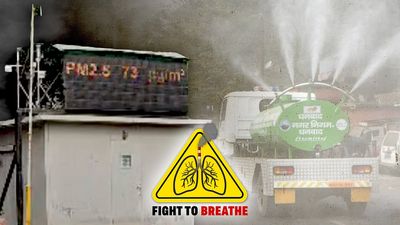 Ground still wet, air stays toxic: A reality check at Anand Vihar air monitor after water sprinkler video