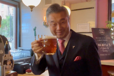 Japanese ambassador embraces classic Scouse cuisine and slang