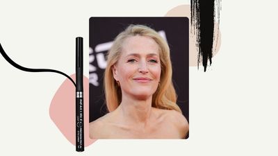 For a sultry eye look with minimal fuss, Gillian Anderson's winged eyeliner is the way to go
