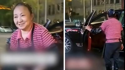 Wealthy woman pulls up to a restautant in a $400,000 Bentley. Why? She washes dirty dishes there