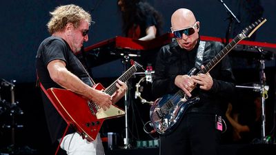 Sammy Hagar is touring the UK for the first time since 1996 – and bringing Joe Satriani and Van Halen’s Michael Anthony with him