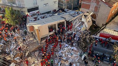 Two dead after seven-storey building collapses in Turkey