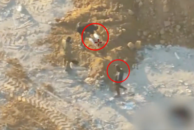 IDF drone video claims to show Hamas faking recovery of hostage body