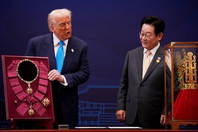 Trump honoured with golden crown by South Korea: ‘I could wear it right now’