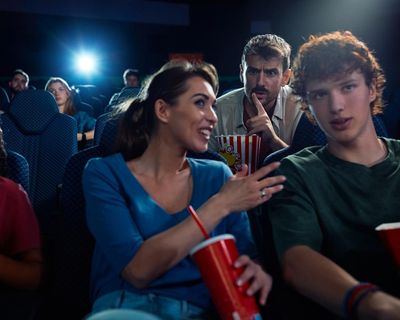 Is it OK to talk at the cinema? How about if it’s just during the trailers?