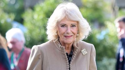 Queen Camilla's biscotti knee highs are a stunning alternative to black boots and they pair perfectly with camel coats