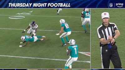 ‘TNF’ Announcers Couldn’t Believe Bad Tripping Penalty That Cost Dolphins 50 Yards