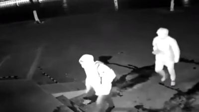 Burglar throws rock at window thinking he’ll smash through. What happens next is instant karma at its finest