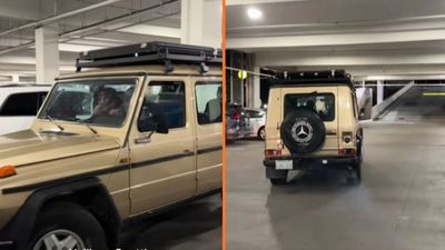 Woman heading for groceries spots two strangers in her neighbor’s gold G-Wagon. What she did next left her own car destroyed