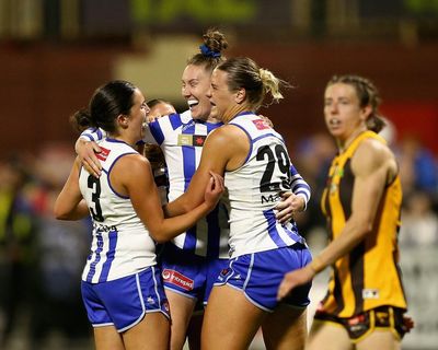 History secured: There is no telling where the record-breaking Roos’ AFLW dominance will end