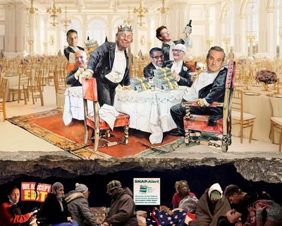 The luxury gap: Trump builds his palace as Americans face going hungry