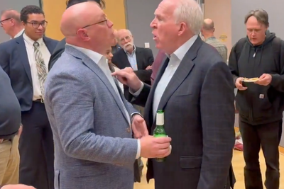 Ex-CIA chief John Brennan jabs activist in the chest after being confronted over Hunter Biden laptop claim