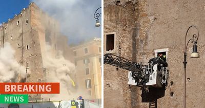 Famous Rome Tower Partially Collapses Onto People Below, Video Captures Terrifying Moment