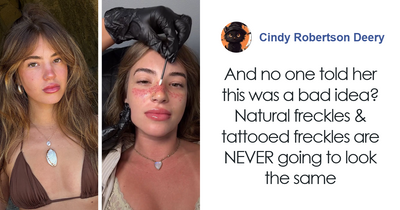“What Is Wrong With You People?”: Woman Who Dreamed Of Having Freckles Gets Them Tattooed On Face