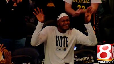 Myles Turner Had Very Cheeky Reaction to Pacers' Tribute Video in Return to Indiana