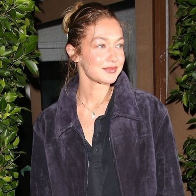 Gigi Hadid Pivots to Fall Mode in a Rihanna-Inspired Take on the Suede Jacket Trend