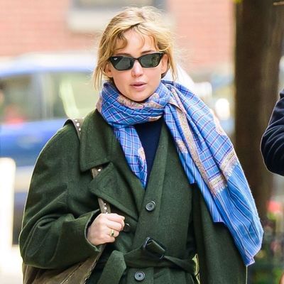 Jennifer Lawrence Styles Her $7,950 The Row Coat With Matching Salomon Hiking Sneakers