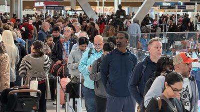 US airports hit by major flight delays and cancellations as long government shutdown drags on