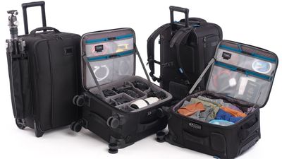 World first! Rolling camera cases can’t go through sand and rock, so Tenba created the first roller with removable backpack straps